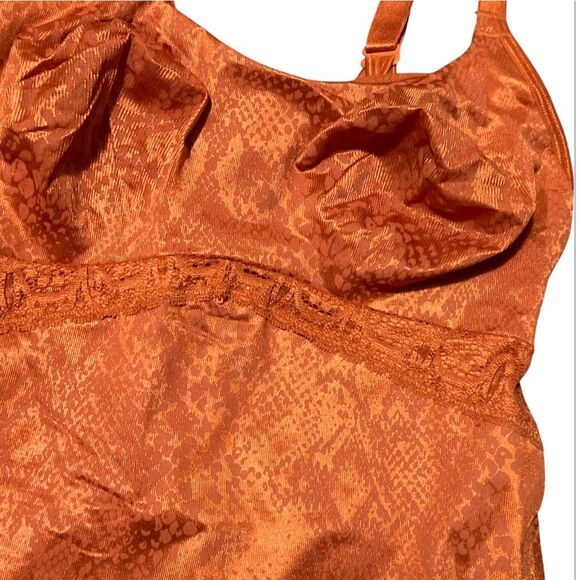 Ruby Ribbon Lace Cami Terracotta Snake New Size 32 - Picture 2 of 6